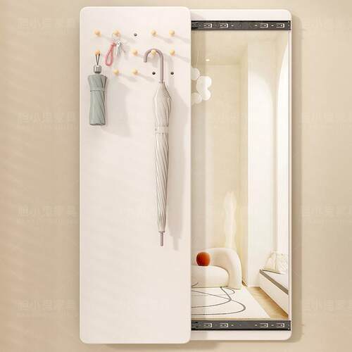 穿衣镜隐形穿衣镜推拉洞洞板镜子卧室可关闭试衣镜壁挂式全身镜