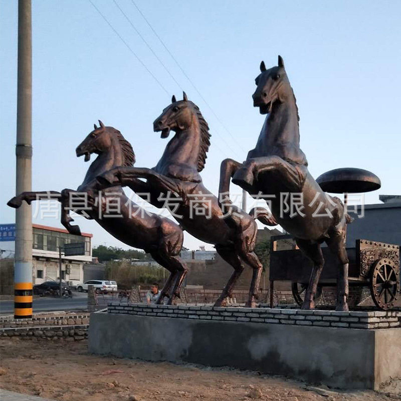 纯铜马雕塑制作景观大型铜马摆件雕像广场铸铜马雕塑厂家大型批发