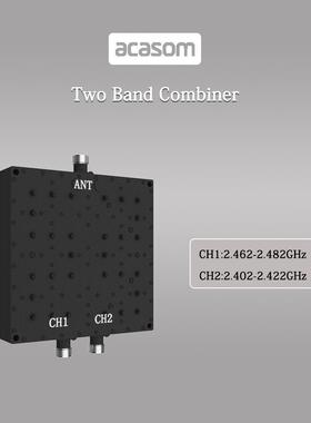 ACASOM二路合路器低插损宽频2.462G-2.482/2.402-2.422二路合路器