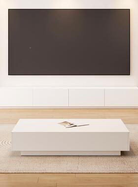 北极欧i实ns白色NJP木电视柜茶几落组合现代简约小户型客厅地电视