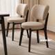北见描述欧实木餐家用意式 古奢风轻高级椅靠背椅子小户型饭厅餐中