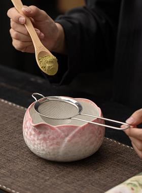 结晶釉花花口NM251015抹茶套装件套仿宋点茶冰具陶瓷点工茶碗抹八