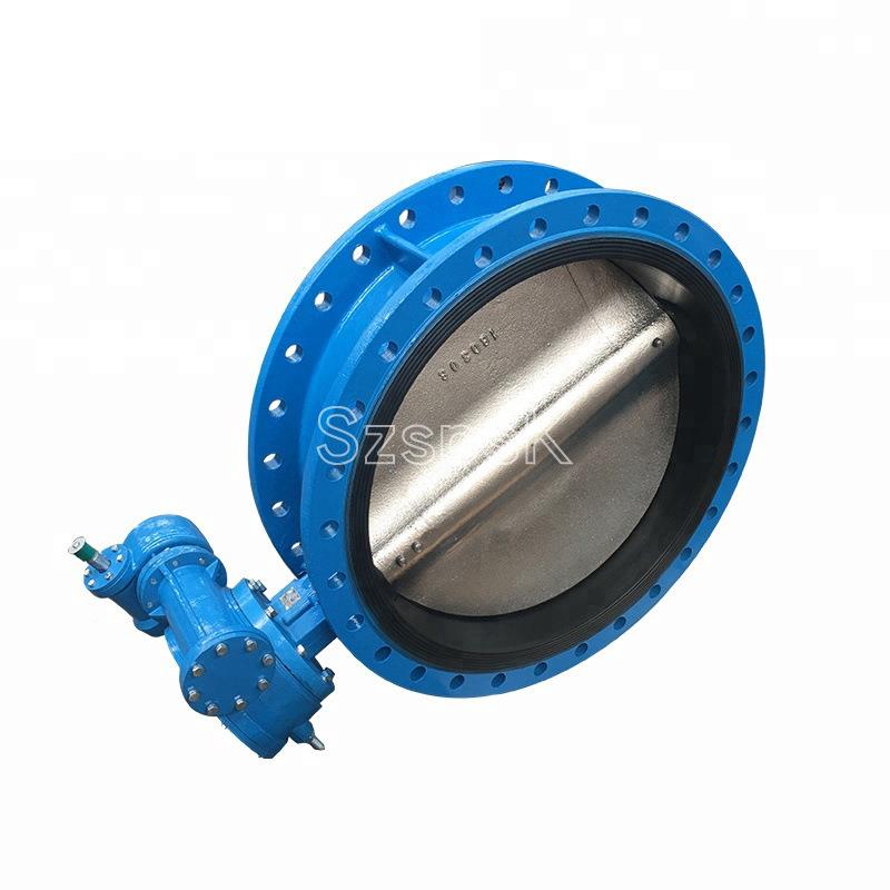 涡轮手动大口1径法兰球磨铸铁蝶阀D34X-6QDN5030706007010800