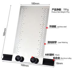 英制洞洞尺不多锈钢带底座功能工划划线尺DIDDC-SSSY木规画线榫卯