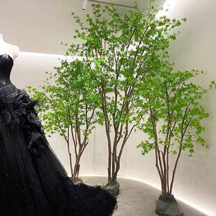 绿植造AL100M86景钟树室内装设计橱窗醉马木风饰假树吊亚直销