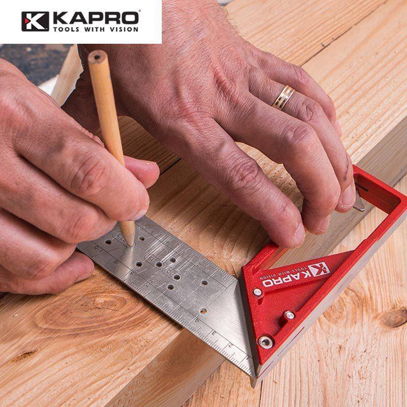 KAP4R3O不锈钢直角尺09度木工5标注划KP_353-3线角度尺53