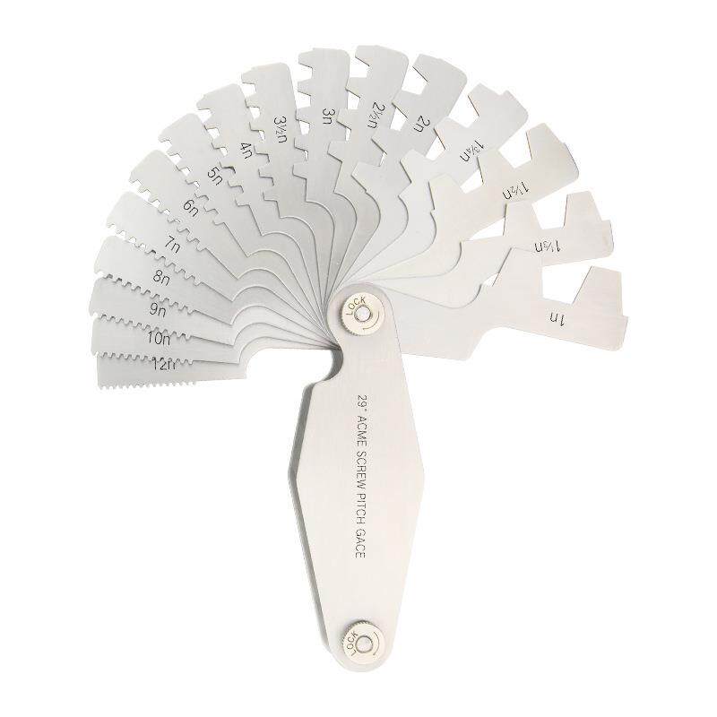 不锈铁2°英制美制90°公制米制295ACE梯形3螺纹样板T型螺距规牙M