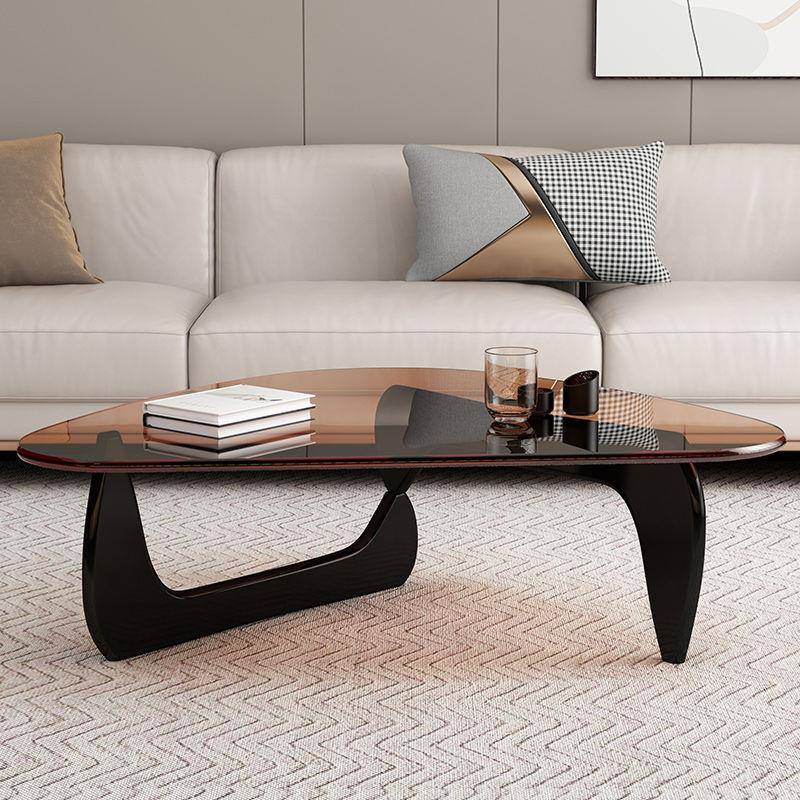 钢玻璃茶几小户型客厅家用实极TCU简木现代简约野口创意圆形茶勇