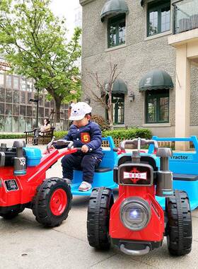 多奇儿童手扶电动34166野拖拉机28-岁充电可坐人东方贝红越车童车