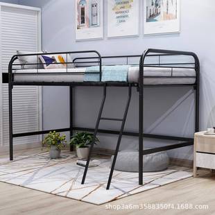 床空下743小户型公单身上寓多功能铁艺床省空间儿童铁架床高架床
