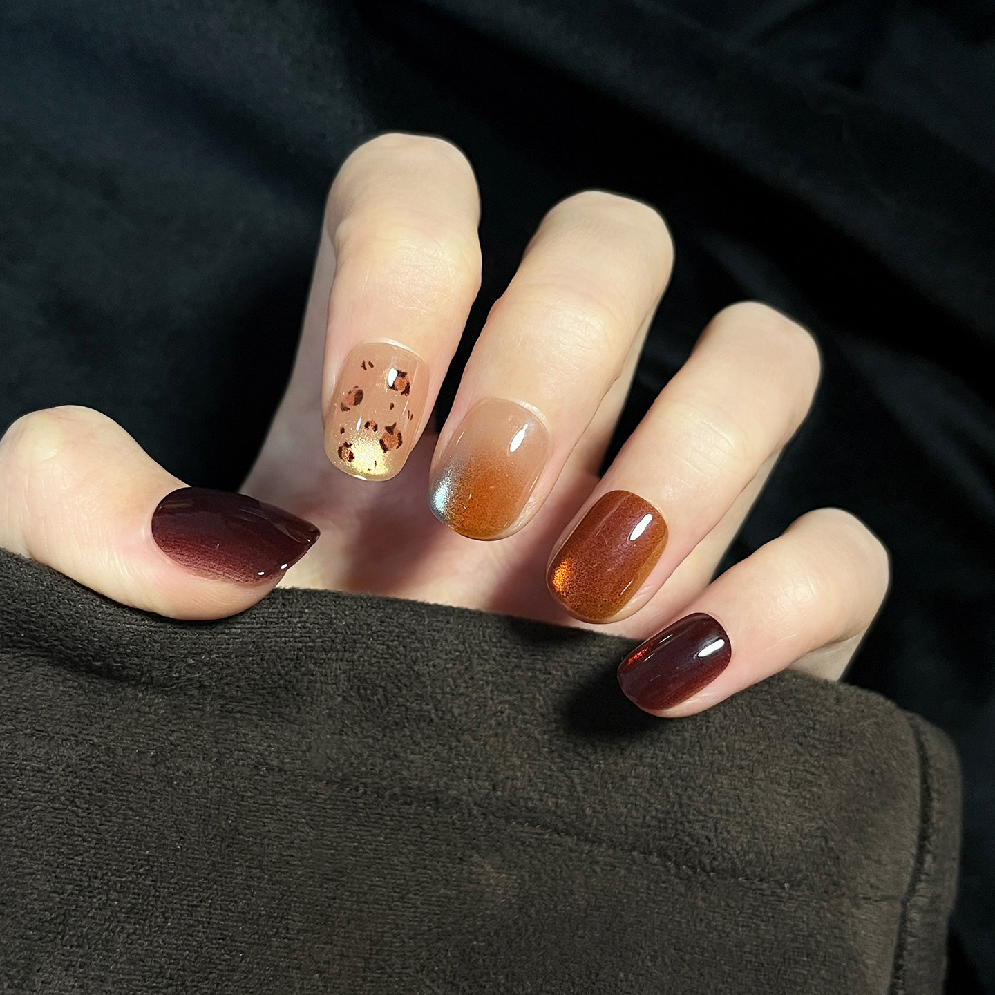 轻奢豹纹渐变穿戴甲短款鎏金美甲贴片高级感假指甲可拆卸指甲贴片,彩妆/香水/美妆工具,穿戴甲/甲片,淘宝优惠券,粉丝福利购,淘宝优惠卷