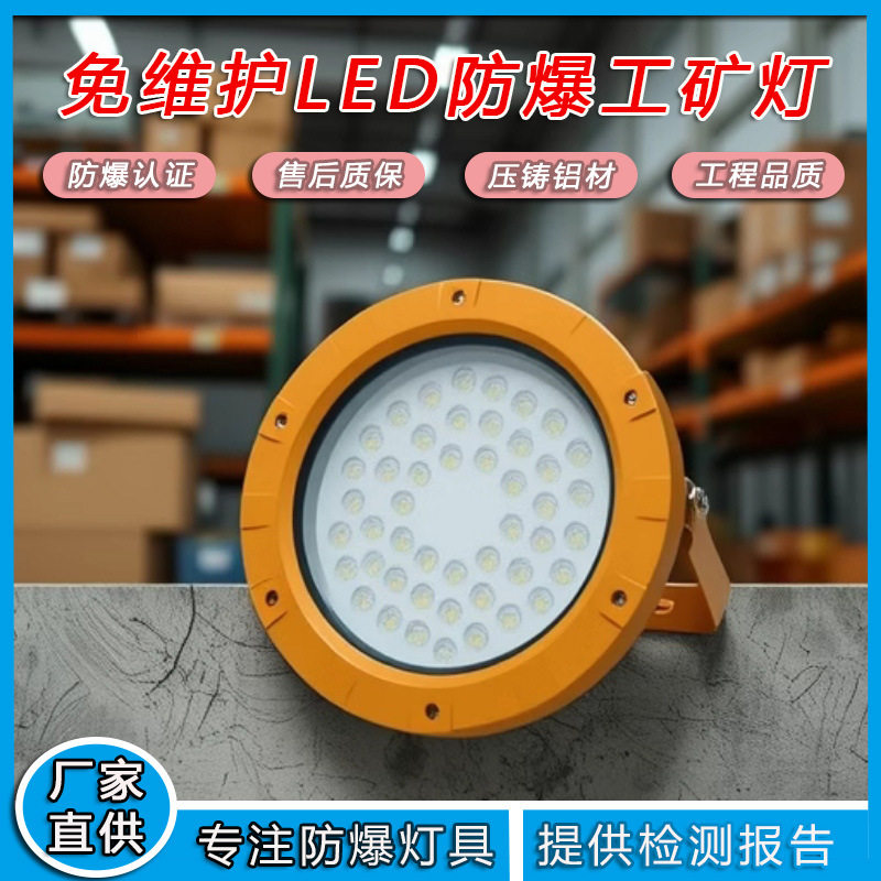 LED防爆灯100W工程款照明灯车间仓库吊顶天棚灯圆形LED防爆工矿灯