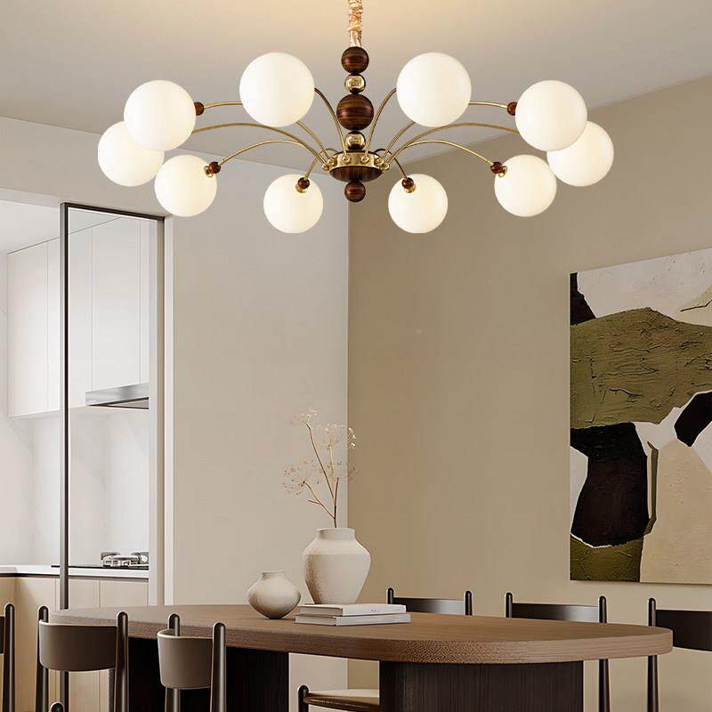 中风87客厅吊灯美感式复古大厅主古灯创意高级头家用卧室魔豆多灯