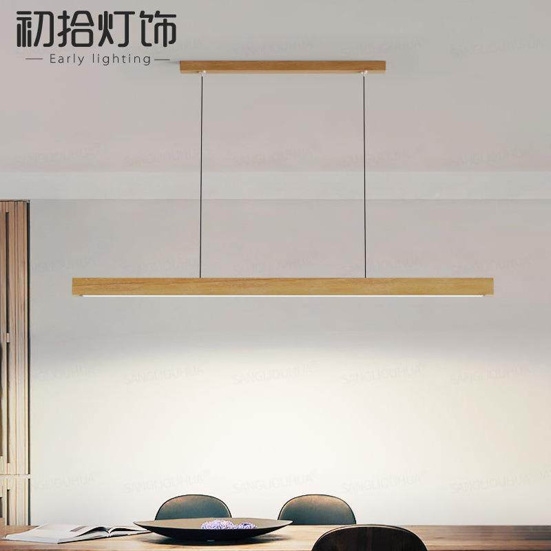 原木厅吊欧灯一字极长条灯北日简式简约现CS222代新款吧餐台餐桌
