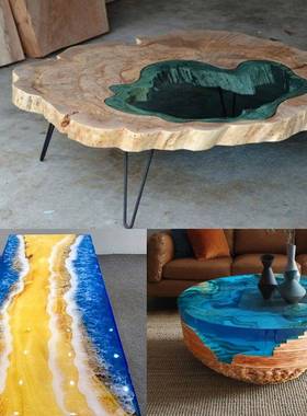 河流桌树胶高硬度耐黄变环脂河流桌3:脂1树环氧HFMa氧b胶水手工