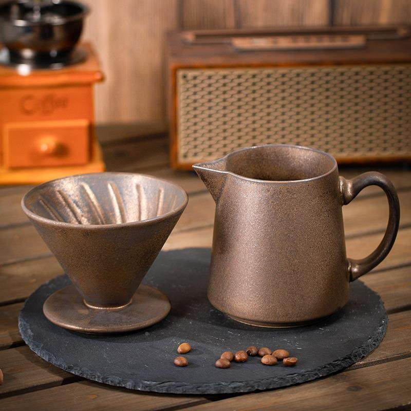 创意陶瓷手享冲GL01咖啡壶装窑变复古咖啡漏式滤套过杯咖啡滤器分