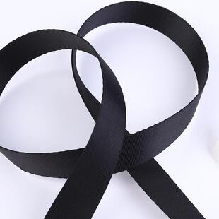 黑色款礼式尼龙密纹织带丙纶织带密NNY品打包绳纹细纹坑带肩带背