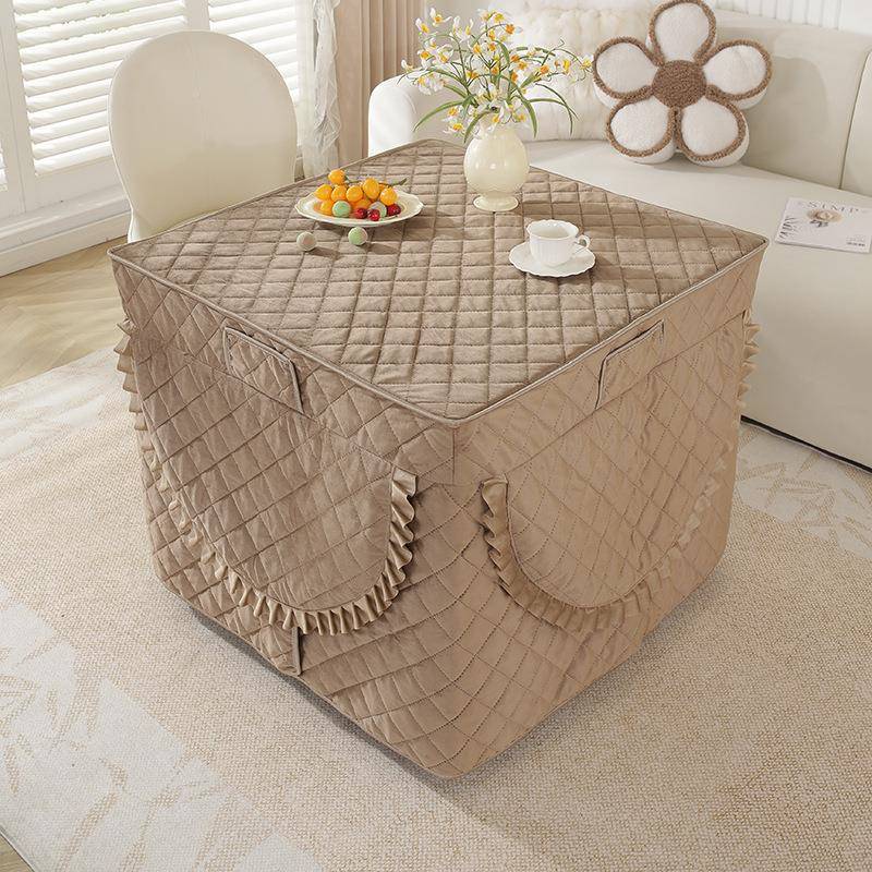 茶加几烤火罩套烤桌布防尘罩布艺家用加绒茶几套罩长方形厚火罩厂