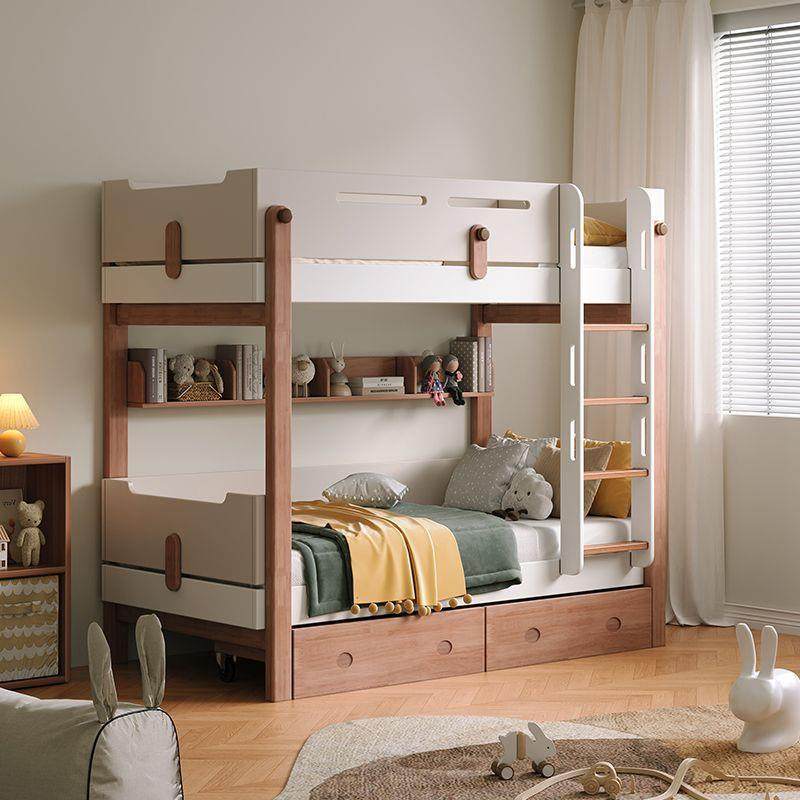 奶油风儿童床上下铺双层床全实木高低床小户型家用上下床子母床,农用物资,其他肥料,淘宝优惠券,粉丝福利购,淘宝优惠卷