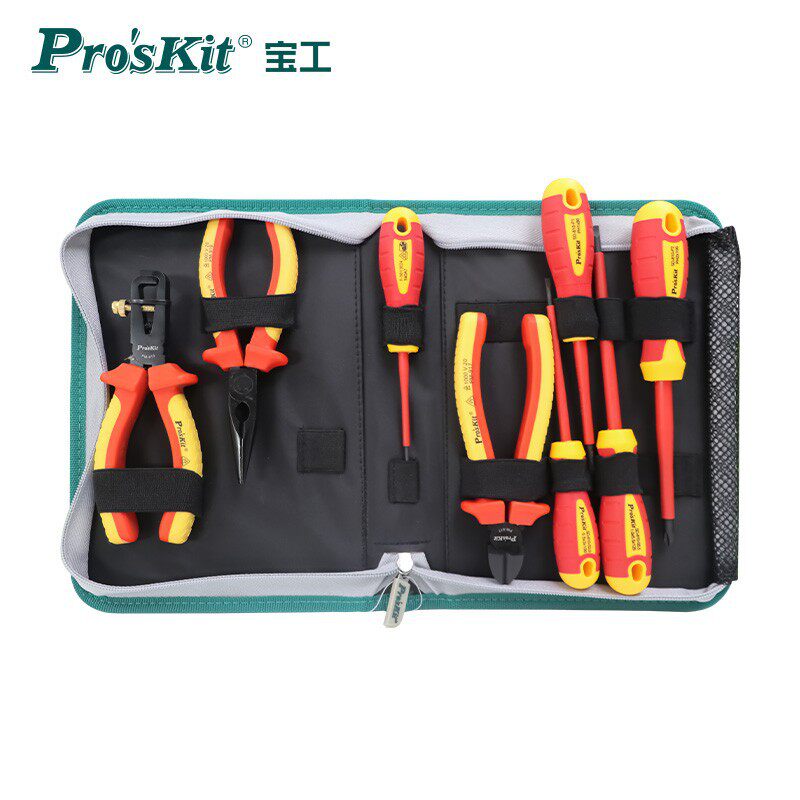 宝工(Pro'sKit)PK-2801VDE1000V绝缘十字螺丝刀组套(9件)