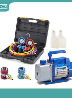 流量7CFM.1/2HP真空泵/R12R22R134R502冷媒表组