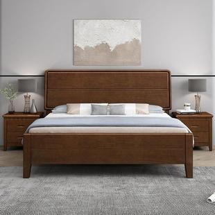 实木床现代简约卧室2米双人床公寓出租房床1.5米单人北欧床