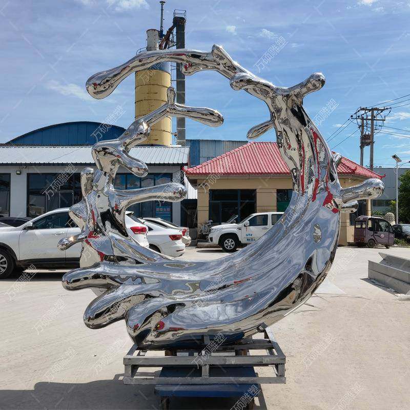 不锈钢圆环雕塑户外园林抽象浪花水景金属造型人物装置景观摆件,机械设备,其他机械设备,淘宝优惠券,粉丝福利购,淘宝优惠卷