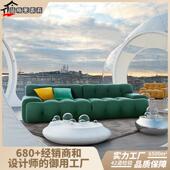 罗奇堡沙发北欧小户型矮扶手直排三人沙发奶油风写意空间客厅家具