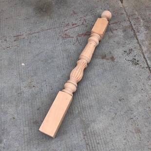 直销实木楼梯立柱扶手栏杆原木楼梯大柱榉木小柱白培将军柱