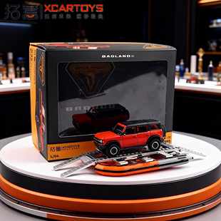 拓意合金车模1/64福特烈马水路两栖越野吉普车套装模型男孩玩具车