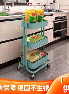 厨房置物架厂家直零营可移动多层小推夹车储OXR缝物架宿舍食收纳
