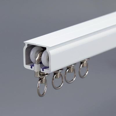 方帘形加厚窗轨道重型滑轨轴承轮轨道铝合静金音单重型静音轨双轨