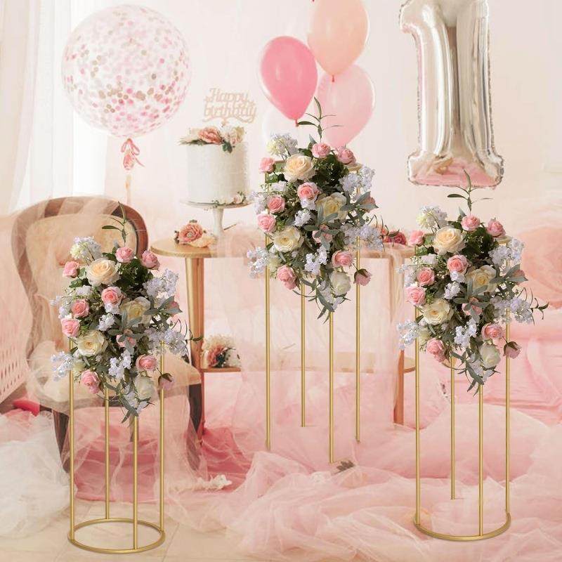 电镀几何方框路庆引婚婚礼架YNK花台道具金色电镀方框铁艺子长方