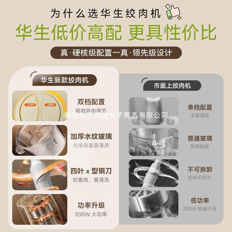 华生绞机肉机不锈钢全自动WN02容量搅拌家大用电动多功能打小料理