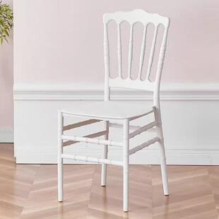 现代简约酒店尚竹节背椅叠放婚竹节椅庆竹可节时椅户外休闲塑料靠