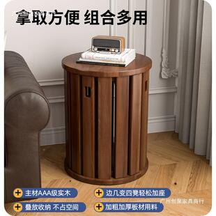 可叠放凳叠现代BLF吃木饭登餐桌凳原新中式叠乐子实木圆凳子茶几