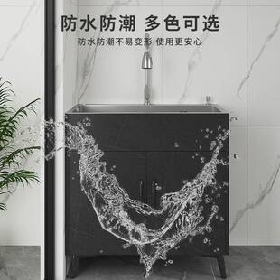 房不钢洗菜盆家用水槽柜单锈双槽简厨易地式橱柜出64106租屋一体