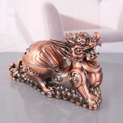 貔貅烟灰缸金属25484创意密潮流家用客厅防灰办公室封带盖飞复烟