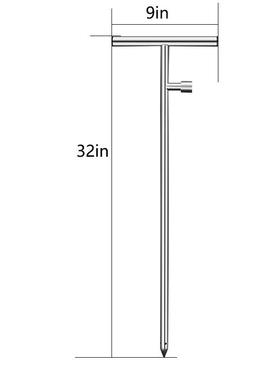 系重型植根部浇水统不锈钢根灌溉器带T型深手柄的物TGU肥料瓶浇水