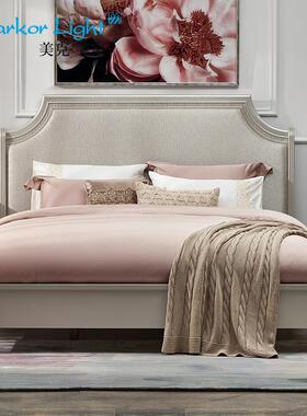 xyt美克美家旗下巴黎仲夏现代简约实木软包床主卧双人轻奢床1.8m