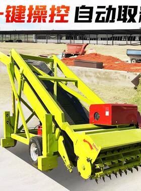 牛羊饲草装取机图片5米青储池省工刮料机青贮取料机移动轻便
