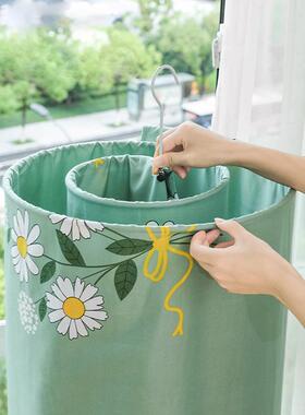 网红晒被子家PDD62946用螺旋式晒架阳台圆形晾单床被罩晾衣架架衣