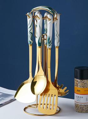 烹轻奢大理石陶欧瓷不锈钢厨北风厨具房用具饪勺铲MZT不锈钢厨具