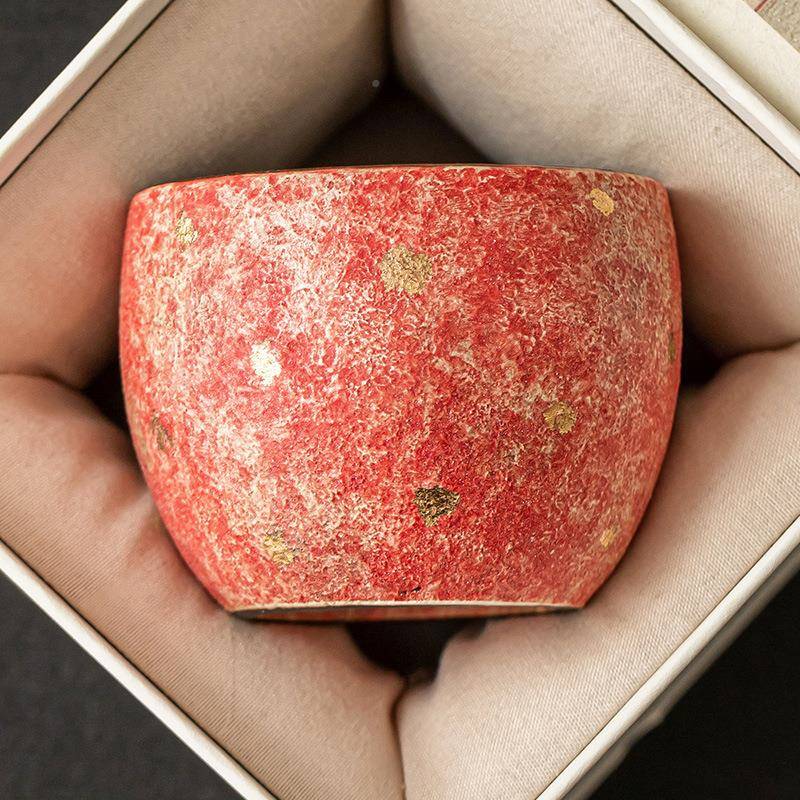 岩矿彩主用人杯档个人专单杯大号洒金钵杯家用25JS03-1茶杯陶高瓷