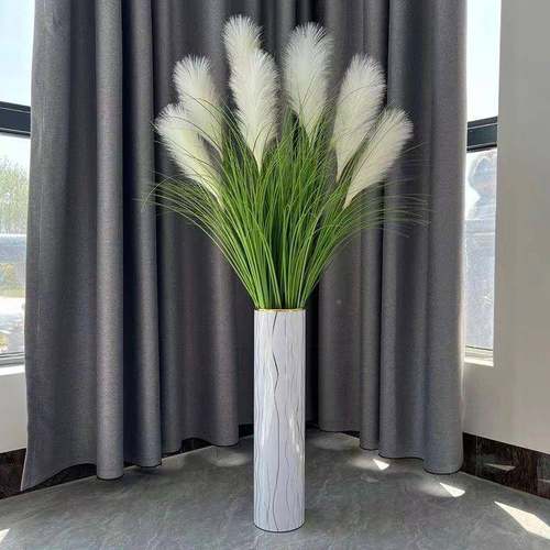 厂家直供真芦苇加仿密长款厅地假花橱窗网红直播间摆设装饰品落落