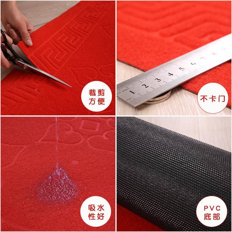 压花地垫可裁剪走廊场毯过道门店垫绒面压花家地用红地毯酒商楼梯