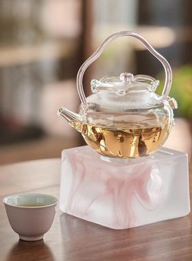 水墨温茶炉17847底保温蜡烛炉加热煮茶温茶座器餐厅酒店花茶暖茶