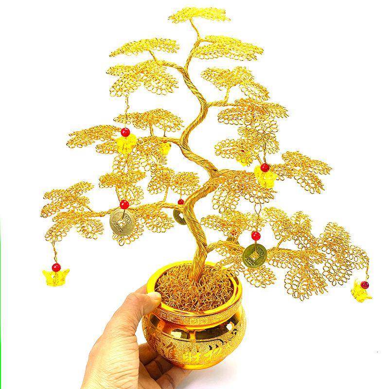 （38念厘米创发财树）VMQ手工货动源活旅游纪品意礼物开业送