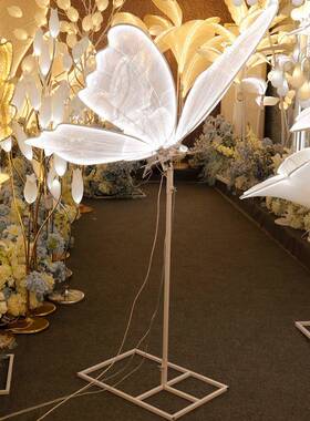 婚庆道具电饰动发蝴蝶翅膀舞台装吊光FPA包顶专用婚礼路引间布置