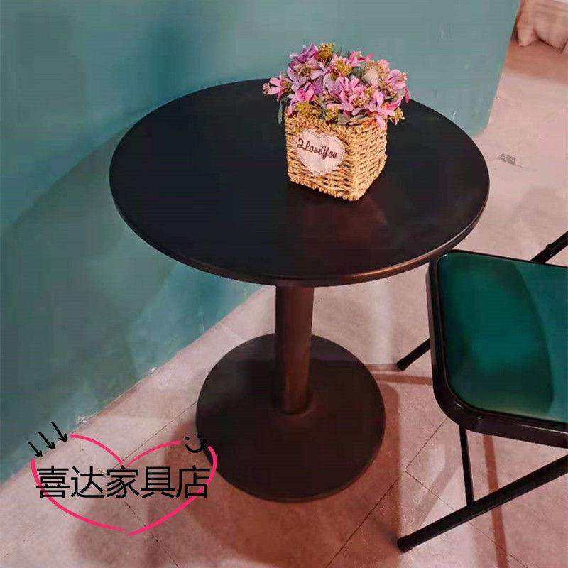 方桌小洽谈圆DPS桌白色简休约闲茶小方桌办公接待4S会奶展桌子